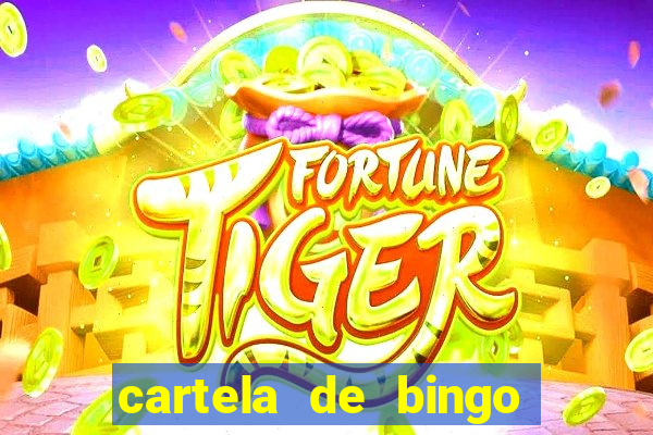 cartela de bingo cha de bebe